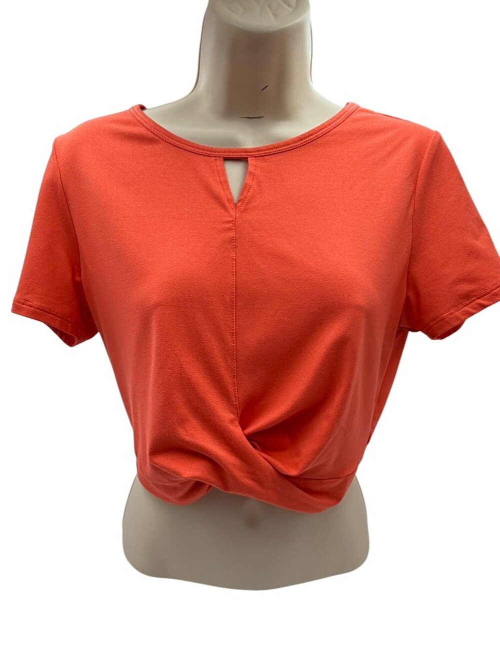 Zyia Active Orange Twist Cropped Top